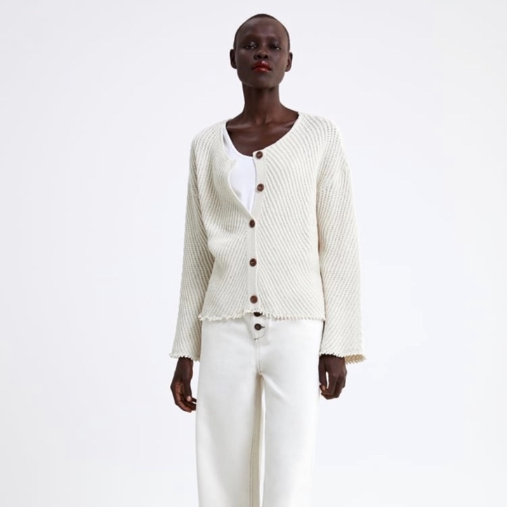 NWT Zara Textured Weave Jacket, Size Small